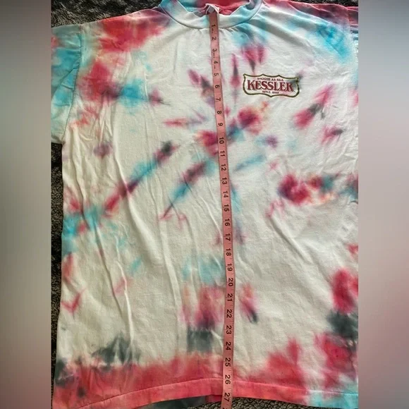 Accord Men’s Large Kessler Whiskey Vintage Reworked Tie Dye Short Sleeve T-Shirt - Picture 9 of 9